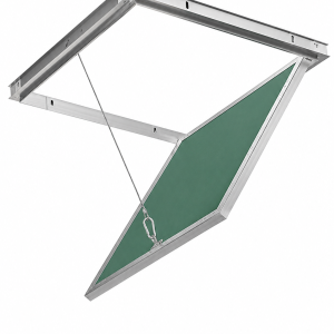 Green access panel for walls and ceilings by Thermal Building Products, designed for easy maintenance and durable performance.